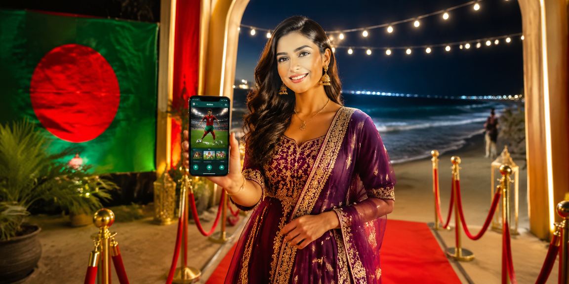 কক্সবাজারে লাল-সবুজ পোশাকে একজন ব্যবহারকারী clubbet99 - এ স্পোর্টস বেটিং করছেন